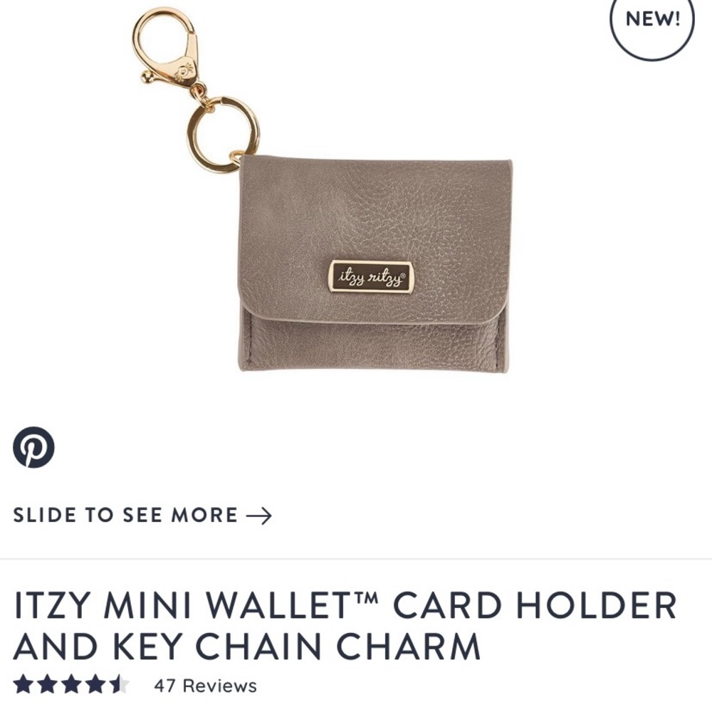 Itzy Ritzy Mini Wallet Card Holder And Key Chain … - image 2